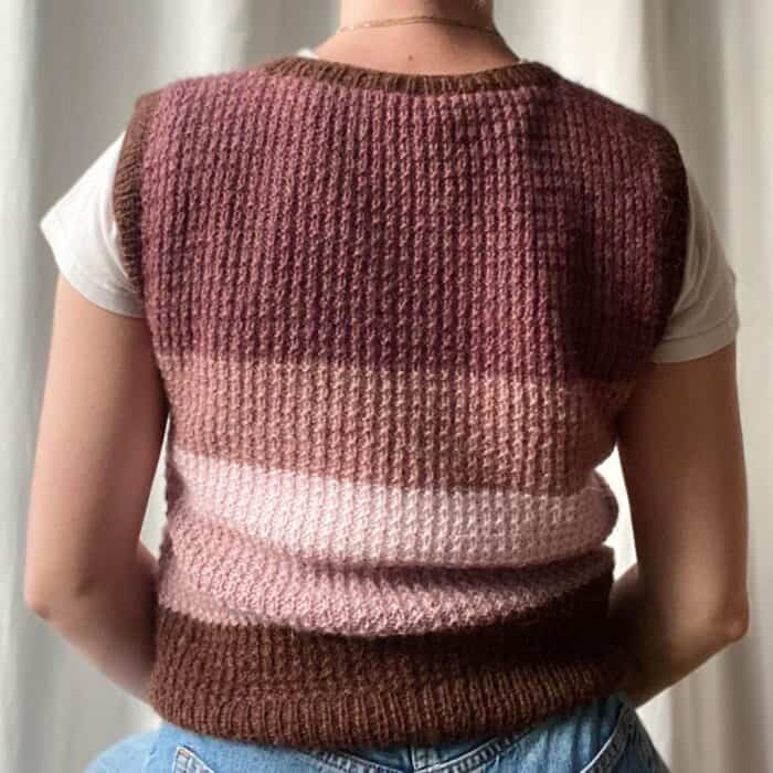 Strickanleitung für Pullunder "Waffle Vest" – Bild 3