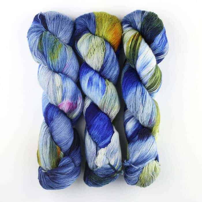 Merino SINGLE LACE Farbverlauf handgefärbt Simply the Best - Cowgirl Blues